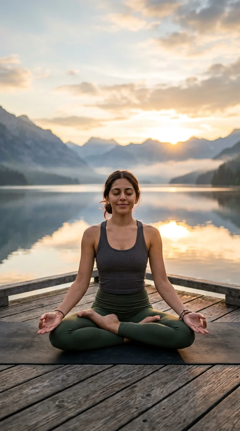 AI images prompt Cinematic Yoga Flow: 3 Essential Poses