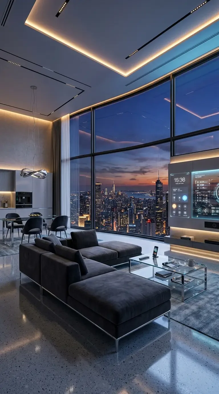 7 AI Image Prompts for Futuristic Smart Home Interiors