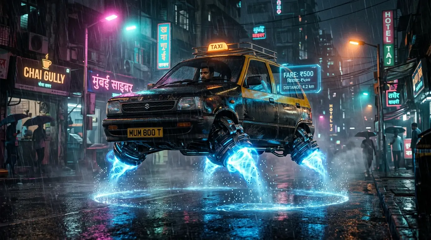 Midjourney v6 Sci-Fi Prompts: How to Create 'Retro-Futuristic' Cyberpunk Concept Art (Maruti 800 Case Study)