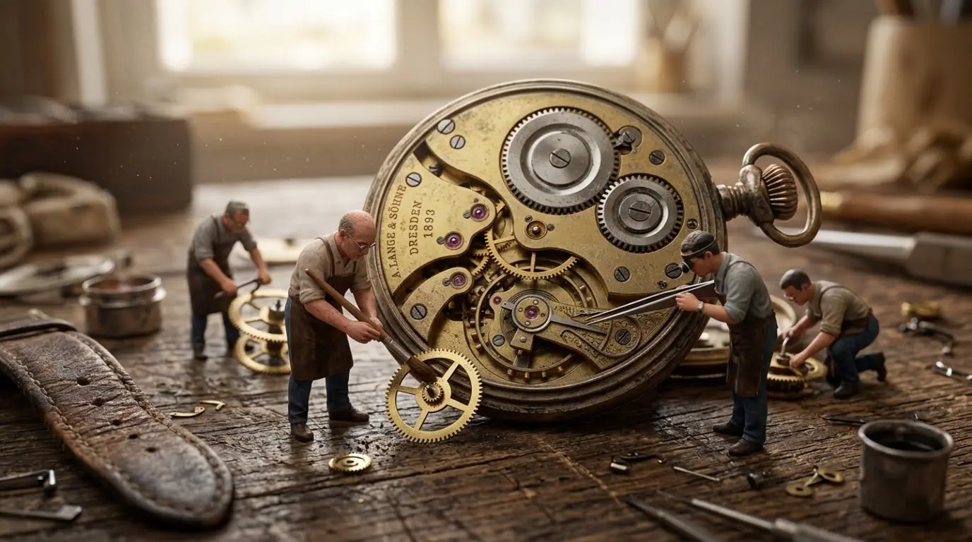 How to Prompt Miniature & Macro Worlds: The Physics of the Pocket Watch Restoration Scene
