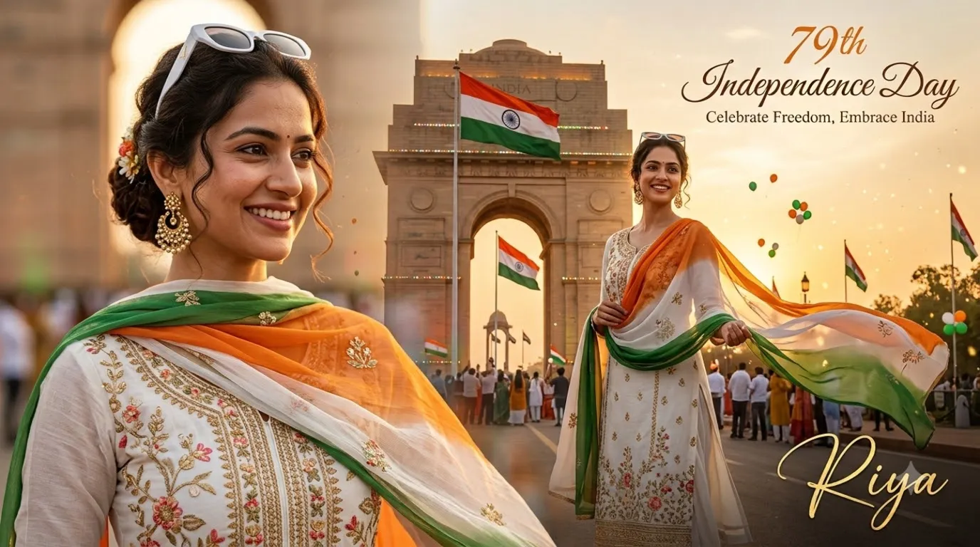 Independence Day Women AI Photo Editing Prompt
